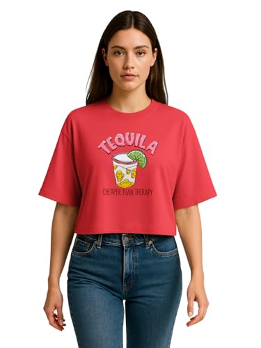 Image of HELLCAT Beige Printed Loose Fit Crew-Neck Crop T-Shirt for Women