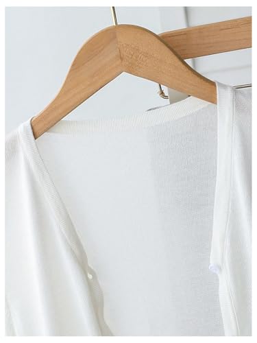 SHENHE Girl's Cardigan Sweater Lightweight Button Down Long Sleeve V Neck Knit Cardigan3