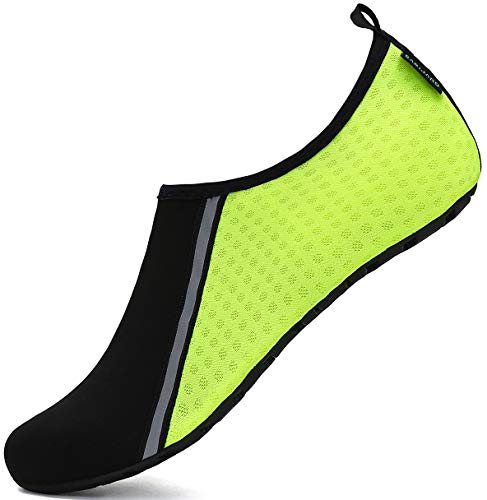 SAGUARO Escarpines Hombre Mujer para Buceo Snorkel Surf Natación Piscina Vela Mares Rocas Río Zapatos para Agua Calzado Playa Zapatillas Deportes Acuáticos (031 Verde,44/45 EU)
