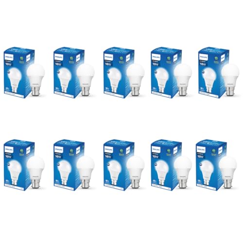 Image of Philips Ace Saver 10W B22 LED Bulb,900lm, Cool Day Light, Pack of 10