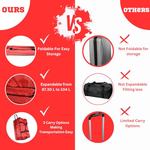 Expandable Large Capacity Travel Duffle Bag Durable Polyester, Wheeled Rolling Luggage, Retractable Handle, Versatile Storage Pockets, Foldable for Easy Storage Adventures, Travel, and Exploration 7