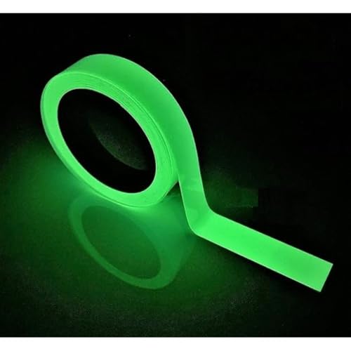 Image of JSITON Glow in The Dark Tape, Luminous Safety Markers for Stairs and Walls,Transparent Radium Sticker for Nighttime Visibility & Safety 9.85 Ft x 0.5 Inch Roll, Green (Radium)