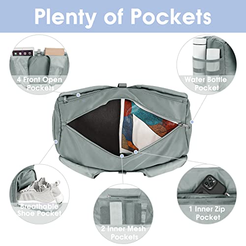 sportsnew Yoga mat Bag, Gym Bag with Shoes Compartment and Wet Pocket, Yoga Tote Bag with Adjustable Strap for Daily Travel Pilates Office - Image 4