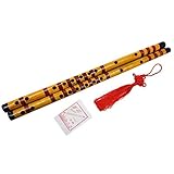 Longitud: 47cm MOOLIGIRL 47cm Long Bamboo Flute Soprano F Key Instrumento de música Chino Dizi Hecho a Mano en D Key Chic Tradicional