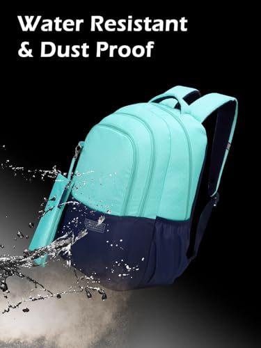 Image of Lavie Sport Akron 35L M.Blue-Blue Backpack | Fits Upto 15 Inch Laptop | Organizer & Bottle Holder |Rain Cover |Pencil Pouch | Gift for Men, Women, Boys, Girls | Laptop Sleeve for School & College