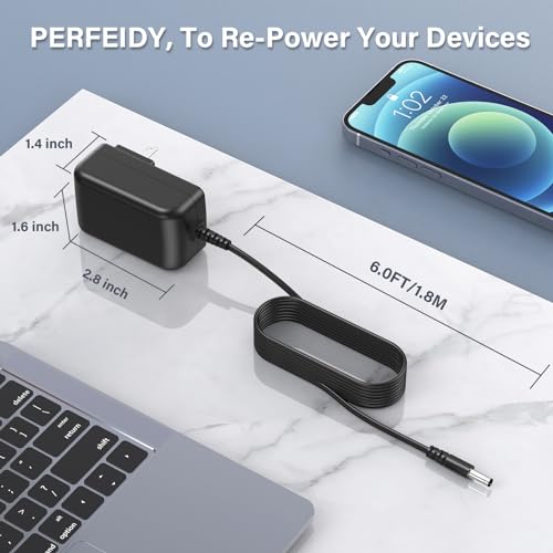 Perfeidy PSU187JLQDD Ul Listed 18V Power Cord For Milwaukee 0886-20 M18 23-81-0701 Cordless Fan Charger Replacement Ac Adapter 6.0Ft Extra Long Dc Supply Perfeidy thumb #6
