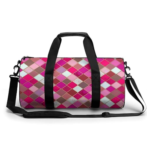 Sac de voyage cabine rose et blanc pour escapades et week-end