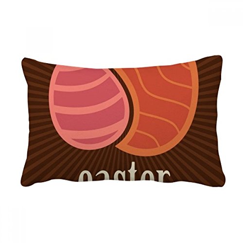 Coussin de Pâques Rouge Motif Oeuf 40x60 cm pour Décoration Canapé - 2