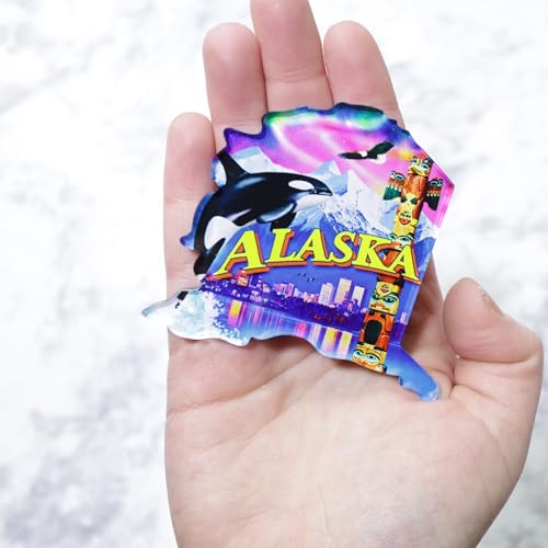 Imán decorativo acrílico Alaska Wilderness 3.25x3 pulgadas miniatura 6