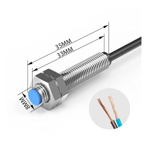 Sensor de efecto Hall M8 con rango universal 5-200V y contacto NC para evitar fallos de posicionamiento 5