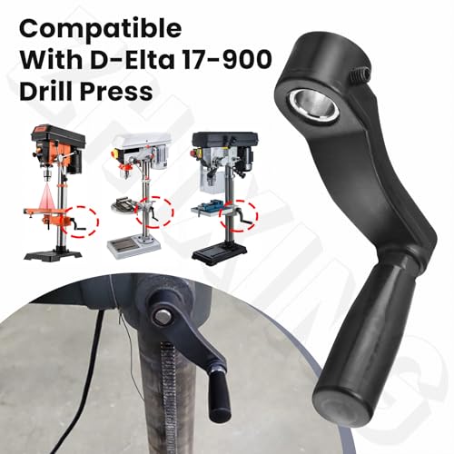 Manivela universal para furadeira com furo de 14,5 mm compatível com D-Elta 17-900, rotação de 360 g
