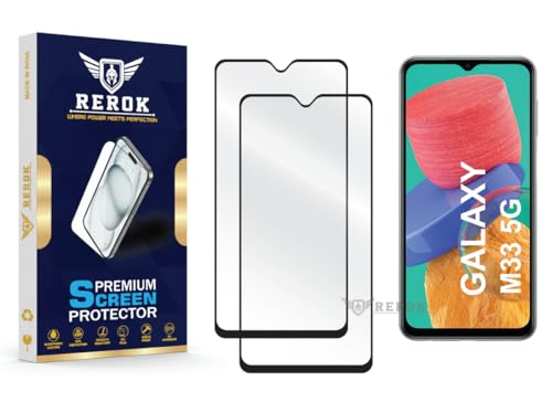 Image of Gorilla Tempered Glass Screen Protector Compatible with Samsung Galaxy M33 5G [Pack of 2] | Edge-to-Edge, Bubble-Free, Case Friendly, Easy Installation Kit