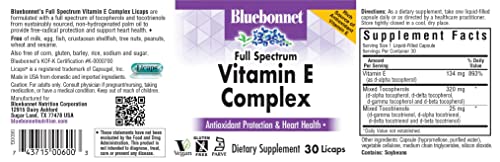 Bluebonnet Full Spectrum Natural Vitamin E Complex Liquid Capsules, 30 Count (743715006003) #TOP1