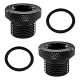 QQWD Thread Adapters and Rubber Washer, Durable Steel 1/2x28 to 3/4x16 Thread Protector, Oil Filter Adapter Replace for Broken Fittings, Essential Transmission adapte Accessories for Car, Truck, SUV