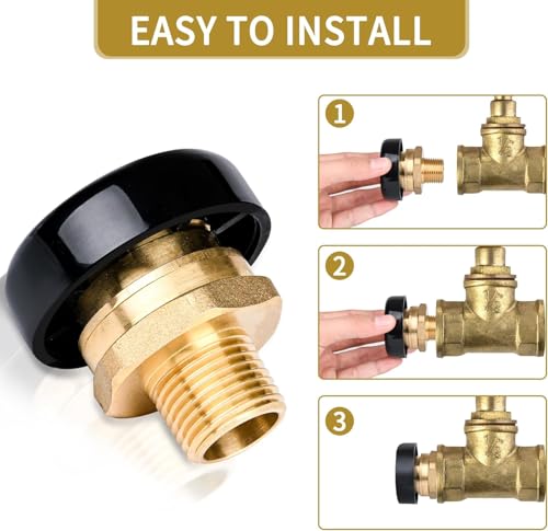 NBPLUS Vacuum Relief Valve 1/2 Inch, Low Profile Vac Breaker Valve Compatible with Watts LFN36-M1 Water and Heater Tanks, Brass Leak Proof