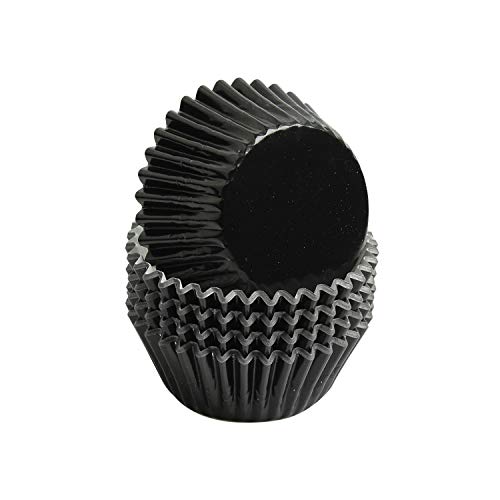 Black-Foil Cupcake Case Liners 100 Pcs Metallic Paper Baking Cups For Birthday Parties, Weddings Or Baby Showers … #TOP2