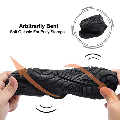 Image of MAYZERO Water Shoes Men Women Swim Surf Shoes Beach Pool Shoes Wide Toe Hiking Aqua Shoes Winter House Slippers