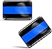 Biomar Labs® 2 x 3D Flexibles Autocollant Stickers Drapeau États-Unis Américain USA Thin Blue Line Police Support Flag Adhésif pour Décoration Car Voiture Auto Moto Tuning F 36