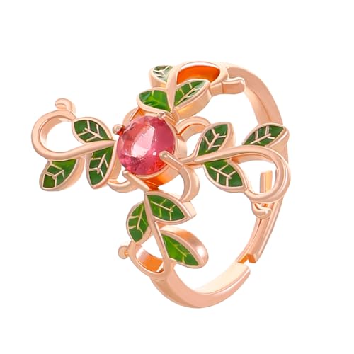 Flower Cross Open Statement Ring for Women Cubic Zirconia Branch Enamel Leaves Criss Faith Adjustable Stacking Finger Rings Wedding Eternity Promise Bands Chic Jewelry Gifts