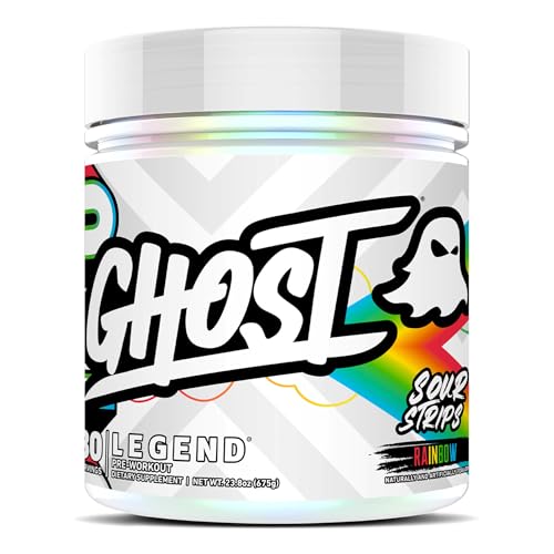 GHOST Legend Pre-Workout Powder Sour Strips - 30 Servings Pre-Workout for Men & Women with Choline L-Citrulline & Beta Alanine for Energy & Focus