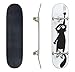Skateboards Black cat Scratching The Wall Silhouette of Cartoon cat Climbing The Classic Concave Skateboard Cool Stuff Teen Gifts Longboard Extreme Sports for Beginners and Professionals