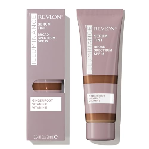 Image of Revlon Illuminance Tinted Serum, Triple Hyaluronic Acid, Evens Out Skin Tone Over Time and Hydrates All Day, SPF 15, 601 Soft Nutmeg, 0.94 fl oz.