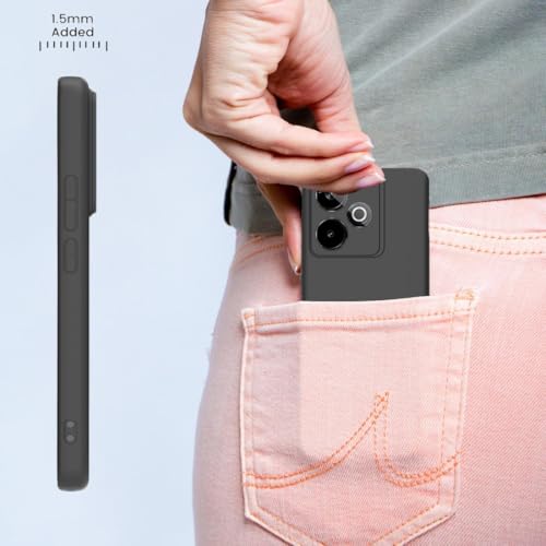 Image of Skyro Sleeky Back Cover Case for Realme GT 7 5G / GT 7T 5G | Slim Fit| Matte Finish | Camera Protection Bump | Silicon Back Cover Case for Realme GT 7 5G / GT 7T 5G / GT 7 Dream Edition (Black)
