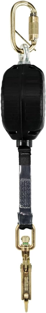 Frontline RPW11 Web Single Leg SRL with Steel Snap Hook End |OSHA & ANSI Compliant SRL | Durable, Lightweight & Compact | Tangle Free Webbing | Construction Safety Yoyo
