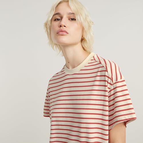 Miniatura 5 de G-Star Para Mujer Vestido Printed Loose T-Shirt, Multicolor Antique White Finch Stripe D24484-C339-G640 , S