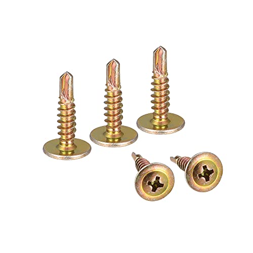 Vis autotaraudeuses cruciformes haut de gamme 20 x 1,6 cm uxcell en acier au carbone dense