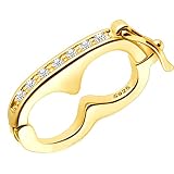 Chiusura accorciante per collana in argento Sterling 925 placcato oro 14 carati, chiusura a pressione con chiusura di sicurezza, estensore apribile per collana e catena