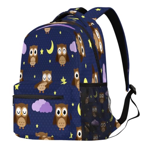 Sac à dos design hiboux et lune TropicalLife 21 L confortable et mixte