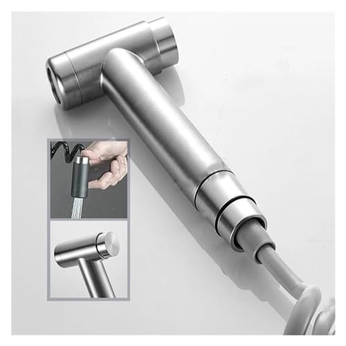 Grifo de cocina monomando de pared en acero inoxidable 304 negro 6
