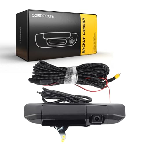 Dasbecan Tailgate Handle Rear View Backup Camera 6909004020 Compatible with Toyota Tacoma 2005-2015 Black Aftermarket Replacement Reverse Parking Liftgate Latch Handle Camera (RCA Connector)