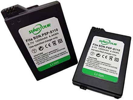 PSP-S110 Battery, 2 Pcs PSP-S110 PSP S110 Battery for Playstation PSP2000 2001 2002 2003 2004 2005 2006 2008 3000 3001 3002 3003 3004 3005 3006 3008