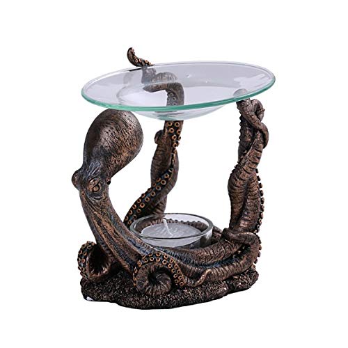Octopus Brûleur d'Huile en Résine Idée Cadeau Originale Déco Cabinet Curiosités