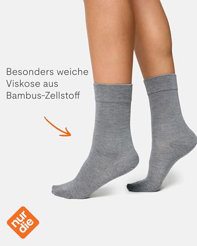 Nur Die 2er Pack Bambus Komfort Socken Damen weich Komfortbund Bambus-Socke