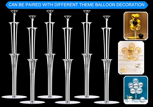 Langxun 6 Set 28" Height Table Balloon Stand Kit For Birthday Party Decorations And Wedding Decorations, Happy Birthday Balloons Decorations For Party And Christmas Balloon Decorations #TOP1