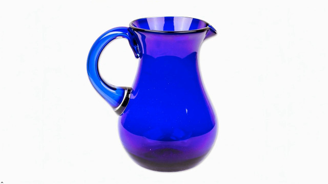 Amazon.com: NOVICA Large Blue Hand Blown Glass Pitcher For Water