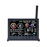 Ecowitt HP2560 Wi-Fi Weather Station, 7 Inch Large TFT Display Console, with Indoor Temp&Humidity Sensor Antenna, Supports Ecowitt Various Sensors, Touch Buttons, Backlight Operation, 915 MHz