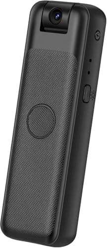 Generico Telecamera a 360°, telecamera portatile con stabilizzazione, mini body camera, impermeabile IPX7, 1080P HD, live streaming, webcam, stabilizzazione del movimento.