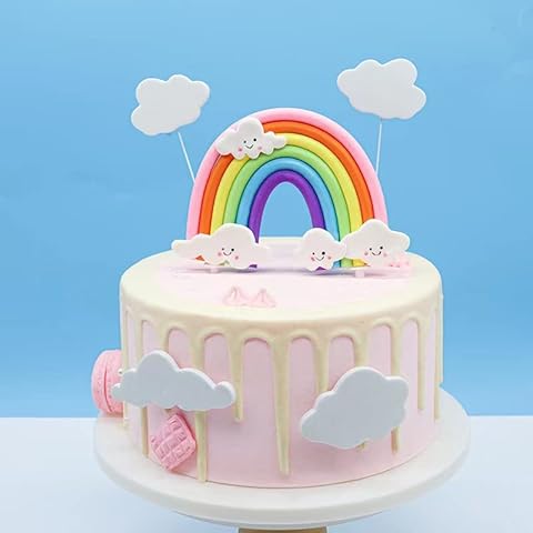 Rainbow Cloud Cake Topper Cover