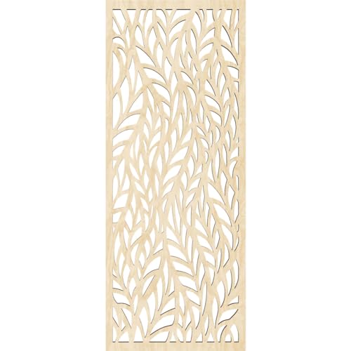 Image of Ortonville Decorative Pierced Fretwork Wood Wall Panels, 9 3 /8 inchW x 24 3 /8 inchH x 3 /8 inchT, Birch