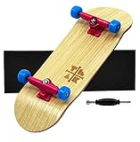 Teak Tuning Prolific Complete Fingerboard - Pro Board Shape and Size, Bearing Wheels, and Trucks - 32mm x 97mm Handmade Wooden Board - Cotton Candy Edition