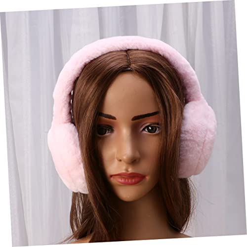 Orejeras de felpa para paseos al aire libre en invierno accesorio rosa 7