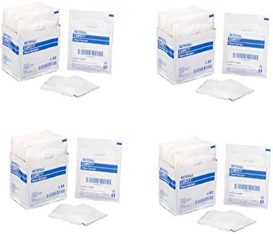 1806 Sponge Curity 2's Gauze Sterile Cotton 2x2" 8ply, 100 Count (4 Pack)