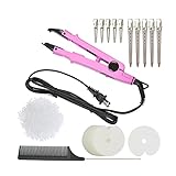 Hair Extensions Tool Kits with Fusion Heat Iron Connector Wand US Plug 50 Pcs Single Hole Heat Shiel