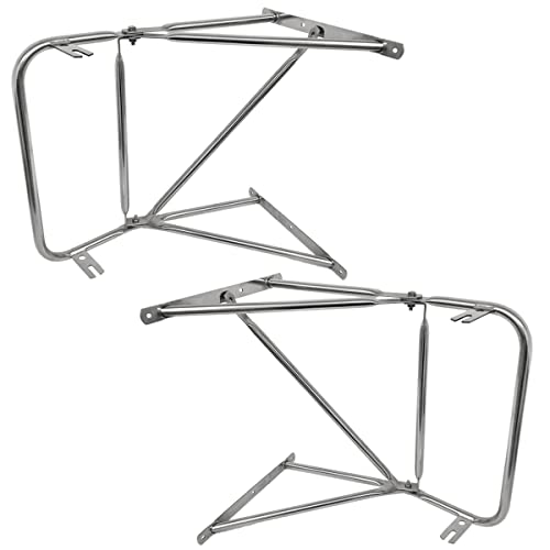 Stainless Steel Door Mirror Mounting Bracket Arm with Mounting Angles - Driver & Passenger Side (Fits 377 357 359 385 375 379 281 351 330 348 Trucks before 2005)