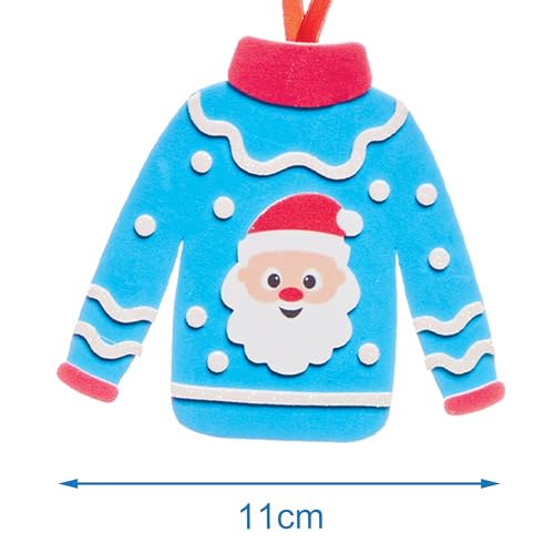 Baker Ross FX775 Christmas Jumper Mix and Match Decoration Kits - Pack of 8, Christmas Decoration Arts and Crafts for Kids - Image 4