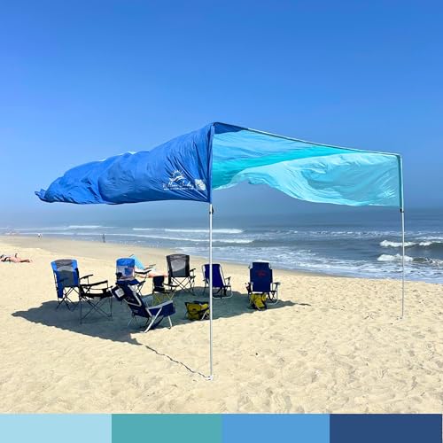 MillionShades® Beach Shade Canopy – Grande 14 ft x 14 ft Wind-Propelled® Sun Shade for Beach with UPF 50+, 360° Views, Quiet & Lightweight Design, Easy Setup Tent - Windproof Beach Shelter